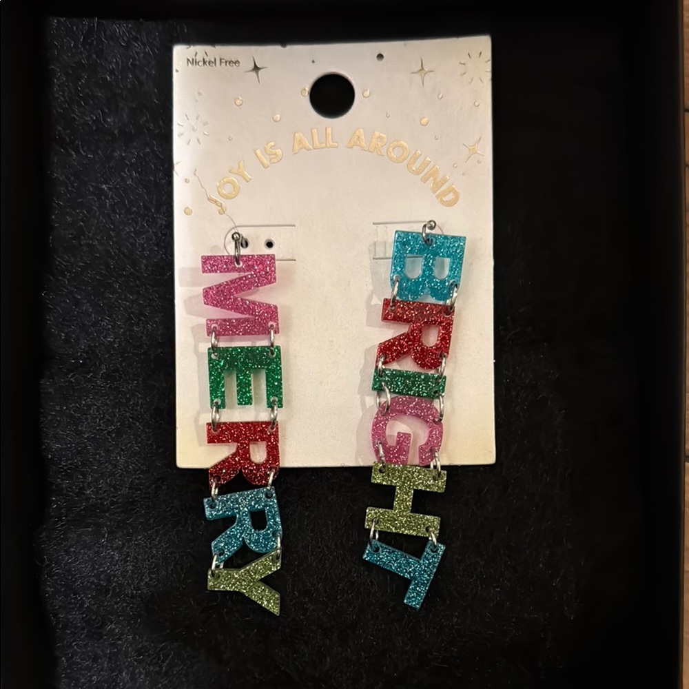 Colorful 'Merry' and 'Bright' Earrings